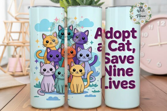 Adopt a Cat Tumbler Wrap
