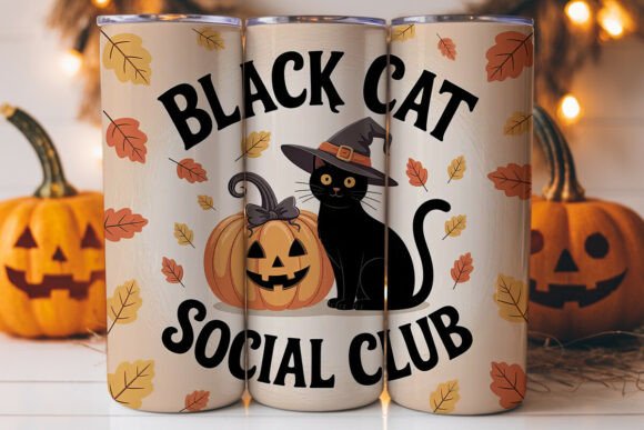 Black Cat Social Club 20oz Tumbler Wrap
