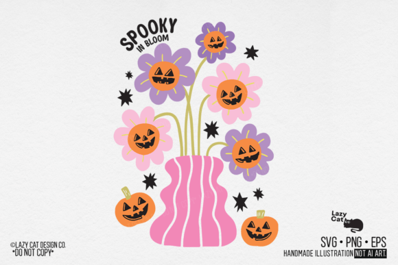 Boho Halloween Flower SVG PNG