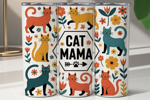 Cat Mama 20oz Tumbler Wrap