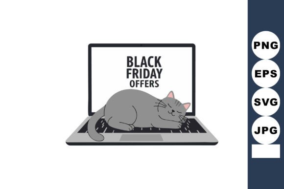 Gray Cat Sleeping on Laptop Keyboard