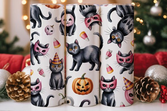 Halloween Cat 20oz Tumbler Wrap