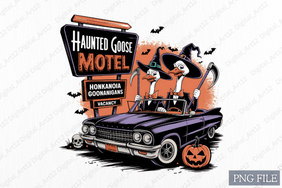 Haunted Cat Motel PNG-Spooky Black Cats