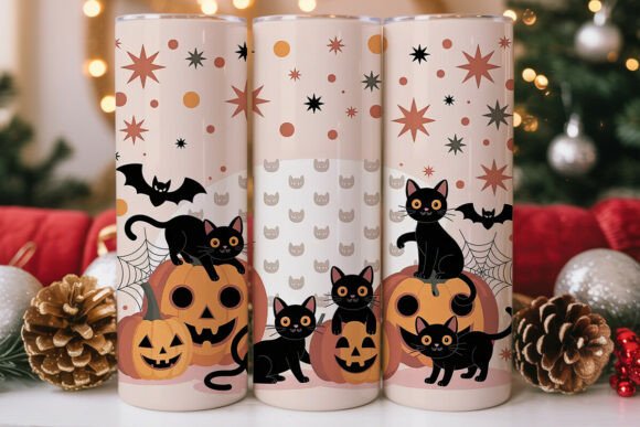 Kawaii Halloween Cat 20oz Tumbler Wrap