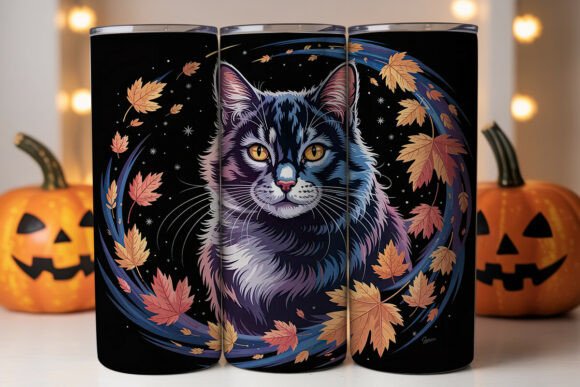Magical Autumn Cat 20oz Tumbler Wrap