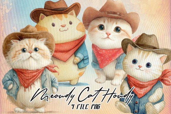 Meowdy Cat Howdy Cowboy Texas Meme Funny