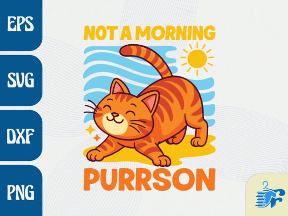 Not a Morning Purrson Funny Cat