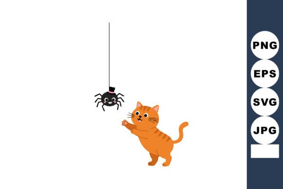Playful Orange Cat Reaching out to Hangi