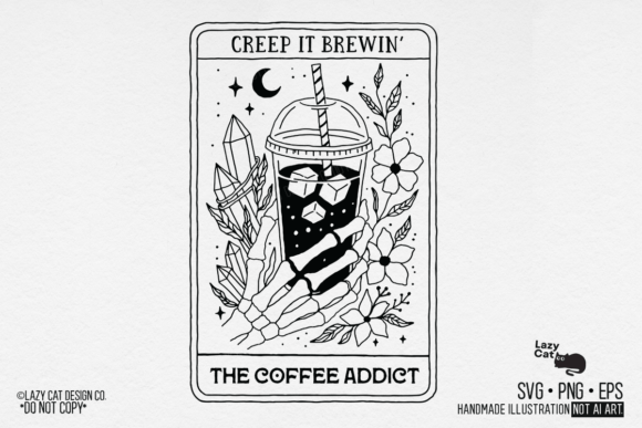 Skeleton Tarot Card Halloween SVG PNG