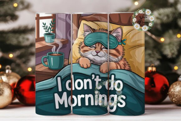 Sleepy Cat Morning 20oz Tumbler Wrap