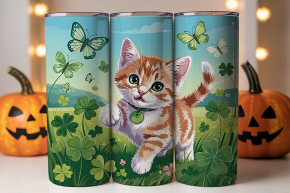 Whimsical Kitten 20oz Tumbler Wrap
